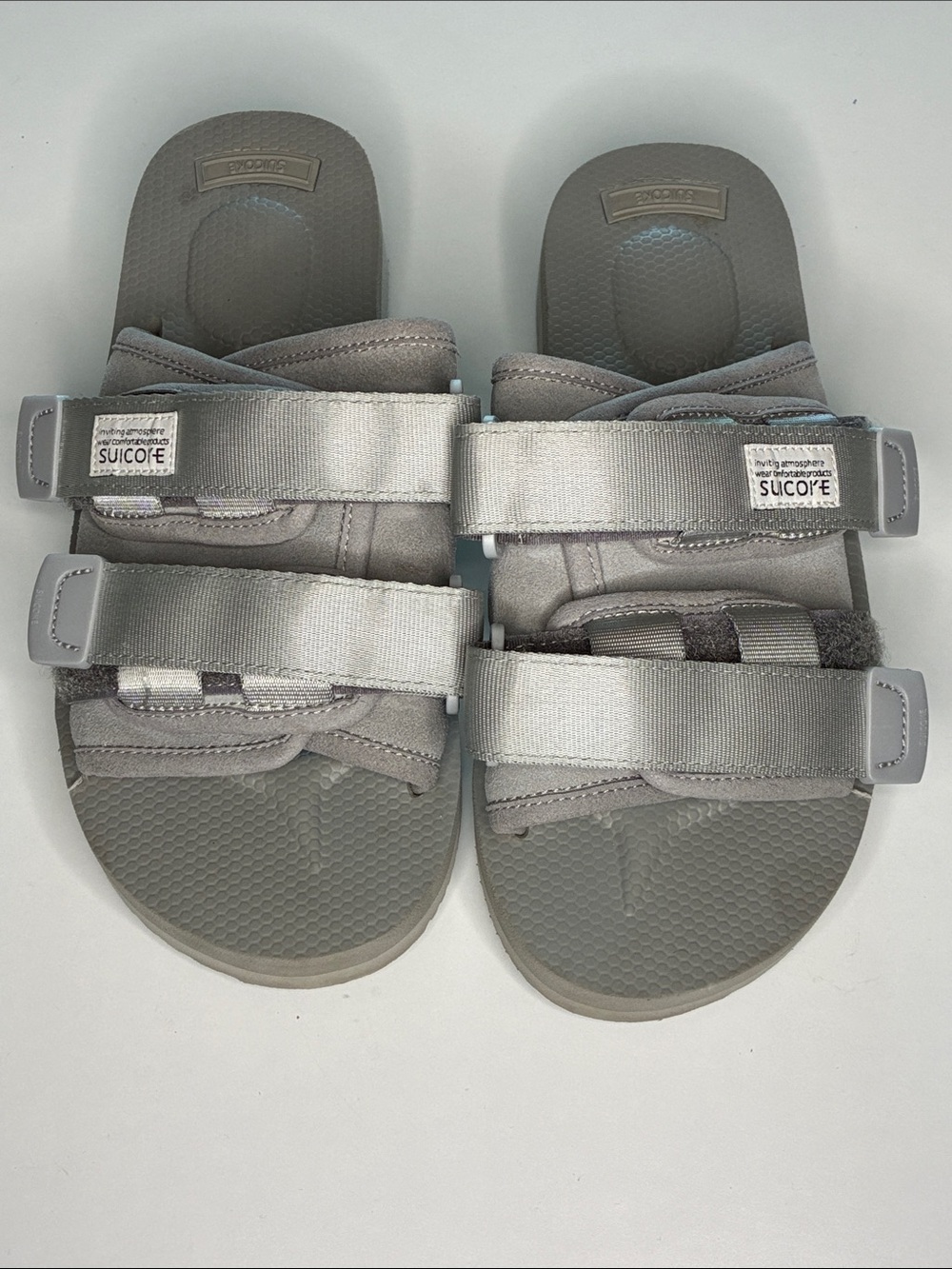 Suicoke Kids Gray Dual-Strap Slide Sandals